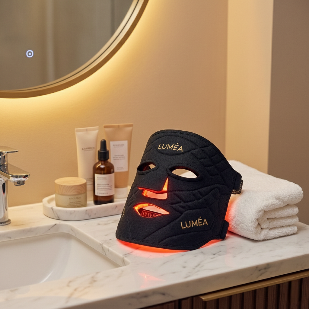 Máscara facial LED con terapia de luz roja