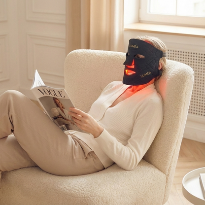 Máscara facial LED con terapia de luz roja
