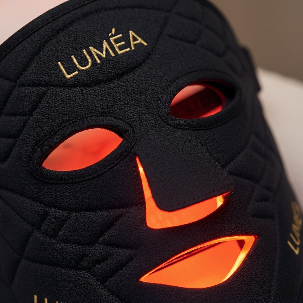 Máscara facial LED con terapia de luz roja